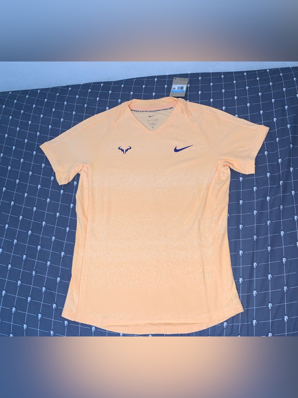 Nike Court Rafa Nadal Dri-Fit ADV Shirt Orange FD5409-777 Size: Medium